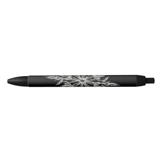 Black Ice Crystal Zwarte Inkt Pen (Voorkant)