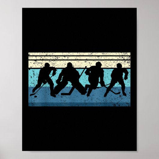 Black Ice Hockey Poster (Voorkant)