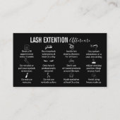 Black Icon Lash Extension Natercare Instruction Visitekaartje (Achterkant)