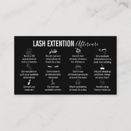Black Icon Lash Extension Natercare Instruction Visitekaartje