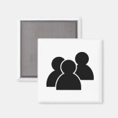 Black Icon Mensen Magneet (Voorkant / Achterkant)