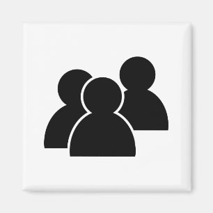 Black Icon Mensen Magneet