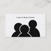 Black Icon People Visitekaartje (Achterkant)