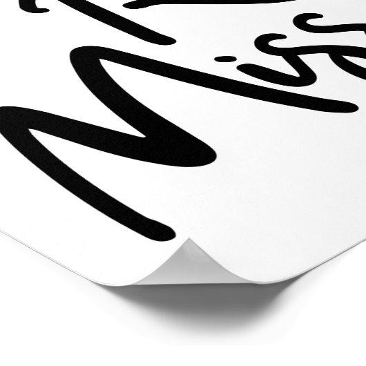 Black ik mis je echt. poster (Hoek)