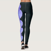 Black Illinois State Flower Blue Violet Leggings (Achterkant)