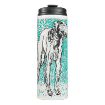 Black Illustration Front Greyhound van Moriz Jung