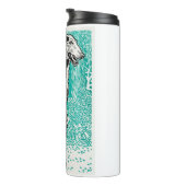 Black Illustration Front Greyhound van Moriz Jung Thermosbeker (Geroteerd rechts)