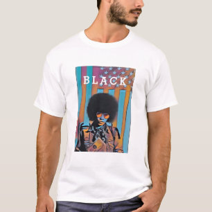 "BLACK" IN AMERIKA - ANGELA DAVIS BLACK HISTORY T-SHIRT