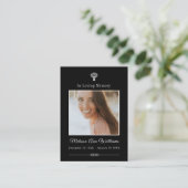 Black in Loing Memory Tree Funeral Memorial Card Visitekaartje (Staand voorkant)