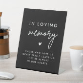 Black in Loing Memory Wedding Memorial Sign Reclamebord Met Voetstuk (Insitu)