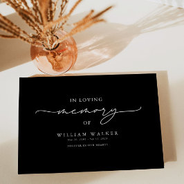 Black In Loving Memory Memorial Funeral Gastenboek