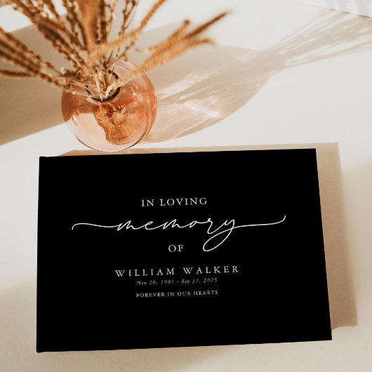 Black In Loving Memory Memorial Funeral Gastenboek
