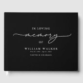 Black In Loving Memory Memorial Funeral Gastenboek (Voorkant)