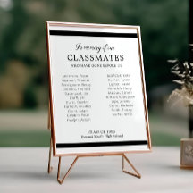 Black in Memory of our Classmates Reunion Memorial