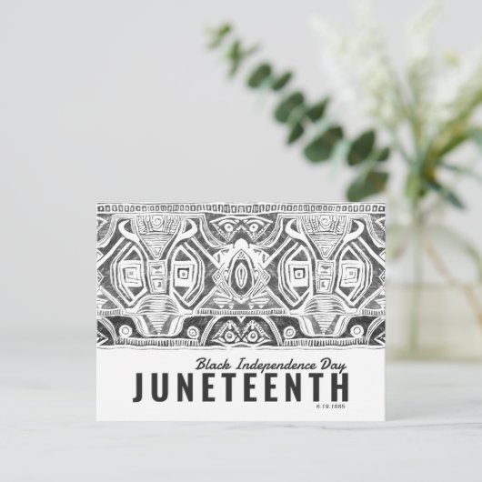 Black Independence Day Briefkaart (Staand voorkant)