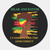Black Independence Juneteenth  Ronde Sticker (Voorkant)