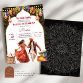Black Indian Wedding Jaggo Uitnodiging