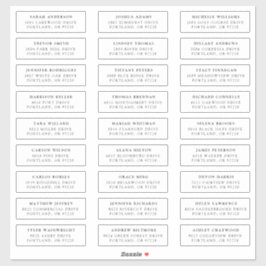 Black | Individuele gast Adresetiketten Sticker