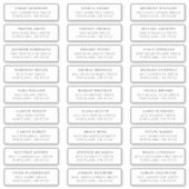 Black | Individuele gast Adresetiketten Sticker (Voorkant)