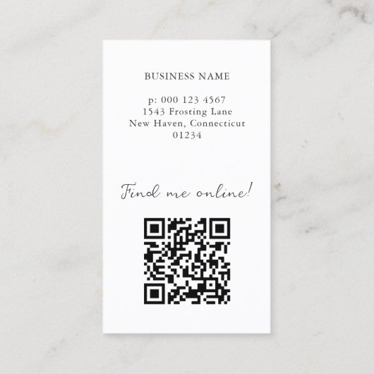 Black Influencer Content Creator Photo QR Code Visitekaartje (Achterkant)