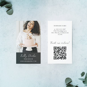 Black Influencer Content Creator Photo QR Code Visitekaartje