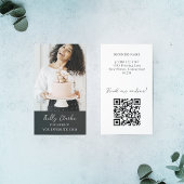 Black Influencer Content Creator Photo QR Code Visitekaartje