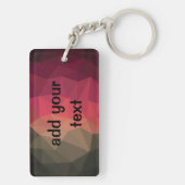 Black initiaal round logo modern ombre sleutelhang sleutelhanger (achterkant)
