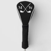 Black Initial Monogram Golfheadcover (Voorkant)