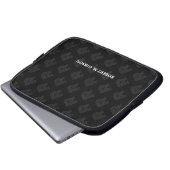 Black Initial pattern Laptop Case for Anyone (Voorkant onderkant)