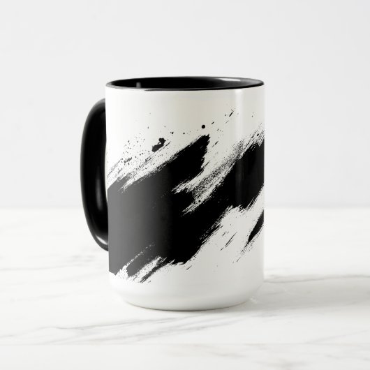 Black Ink Art Coffee Mok (Voorkant links)