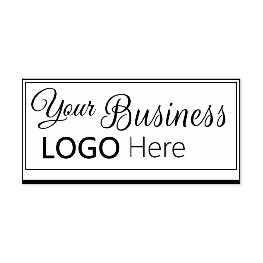 Black Ink Business Logo Rubberstempel (Afrduk)