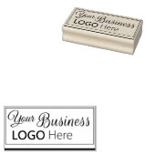 Black Ink Business Logo Rubberstempel (Gestempeld)