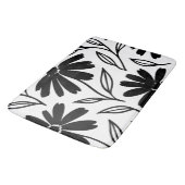 Black Ink Daisies Boho Badmat (Gekanteld)