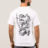 Black Ink Scary Tattoo Street Graffiti T-shirt (Achterkant)