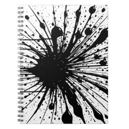 Black Ink Splatter Notitieboek