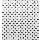 Black Ink Stoke Cross Pattern Douchegordijn (Voorkant)