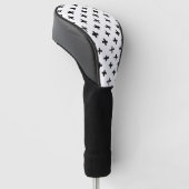 Black Ink Stoke Cross Pattern Golfheadcover (Schuin)
