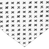 Black Ink Stoke Cross Pattern Korte Tafelloper (Hoek)