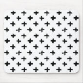 Black Ink Stoke Cross Pattern Muismat (Voorkant)