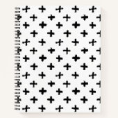 Black Ink Stoke Cross Pattern Notitieboek (Voorkant)