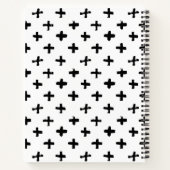 Black Ink Stoke Cross Pattern Notitieboek (Achterkant)