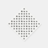 Black Ink Stoke Cross Pattern Servet (Hoek)