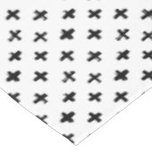 Black Ink Stoke Cross Pattern Tafelkleed (Gekanteld)