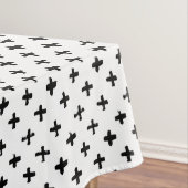 Black Ink Stoke Cross Pattern Tafelkleed (Voorbeeld)