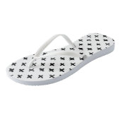 Black Ink Stoke Cross Pattern Teenslippers (Schuin)