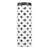 Black Ink Stoke Cross Pattern Thermosbeker (Achterkant)