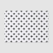 Black Ink Stoke Cross Pattern Tissuepapier (Voorkant)