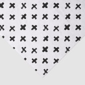 Black Ink Stoke Cross Pattern Tissuepapier (Detail)