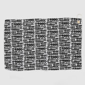 Black Ink Stroke Tree Patroon Golfhanddoek (Horizontaal)