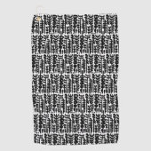 Black Ink Stroke Tree Patroon Golfhanddoek (Voorkant)